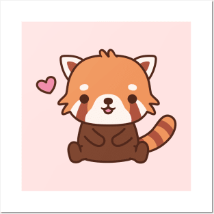 Cute Little Red Panda Posters and Art